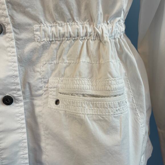 Marrakech Anthropologie Lightweight Cotton Blend Button Front Jacket White Small - Picture 7 of 8